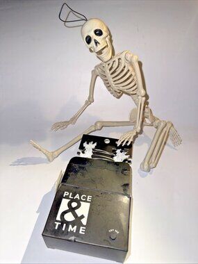 Lot of 2 Halloween Decor Hanging Skeleton & Ghosts Boo Mini LED String Lights